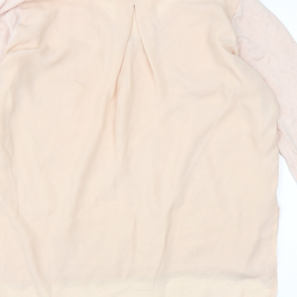 Primark Womens Pink Pullover Jumper Size 12 - sheer back