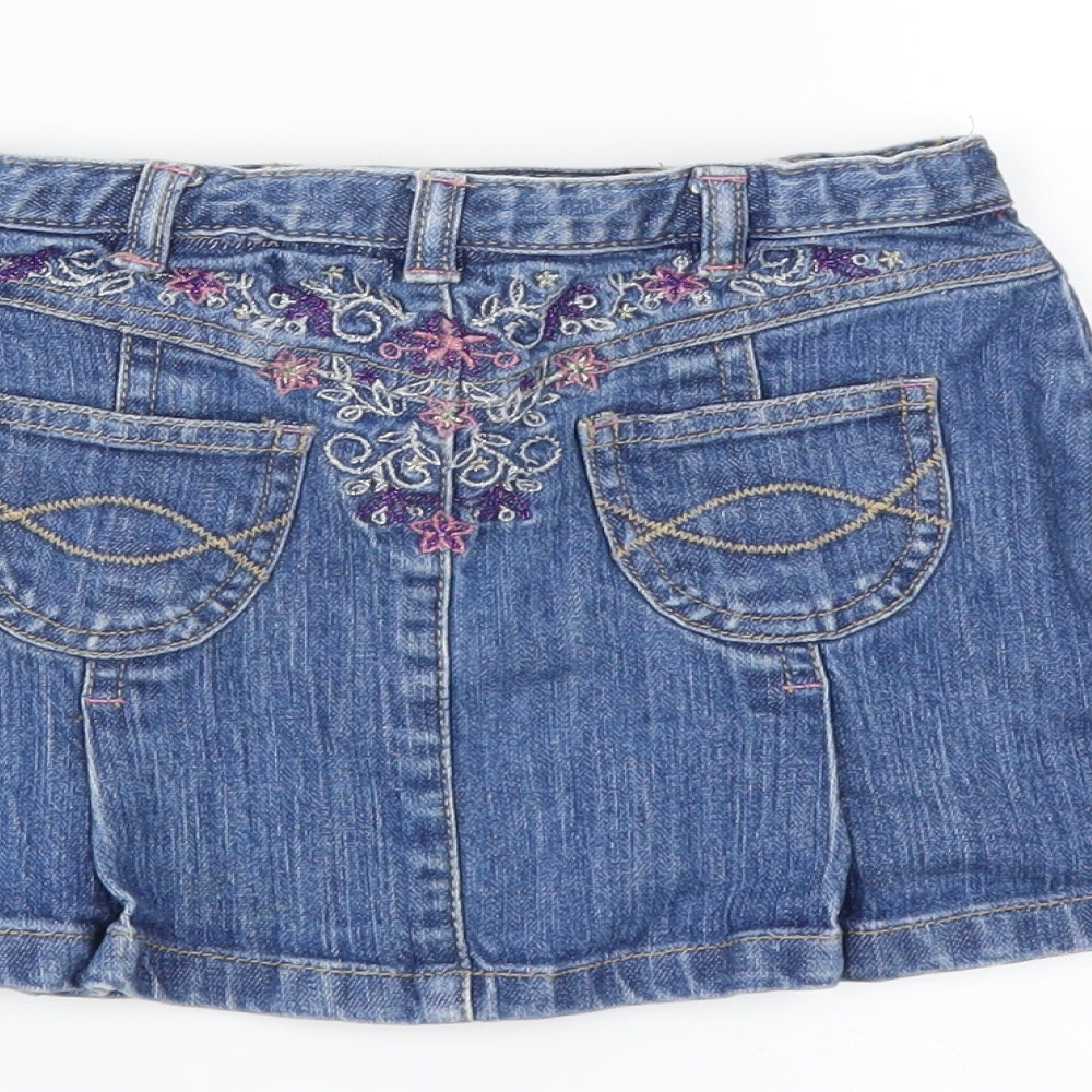 Gap Girls Blue Denim A-Line Skirt Size 3 Years