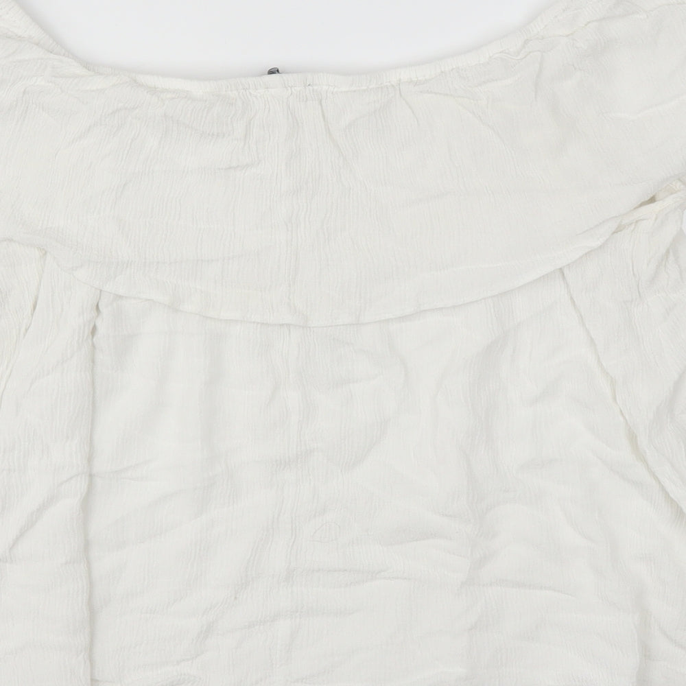 Primark Womens White Basic Blouse Size 14