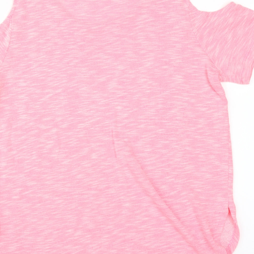 Select Womens Pink Pullover Jumper Size 10 - cold shoudler