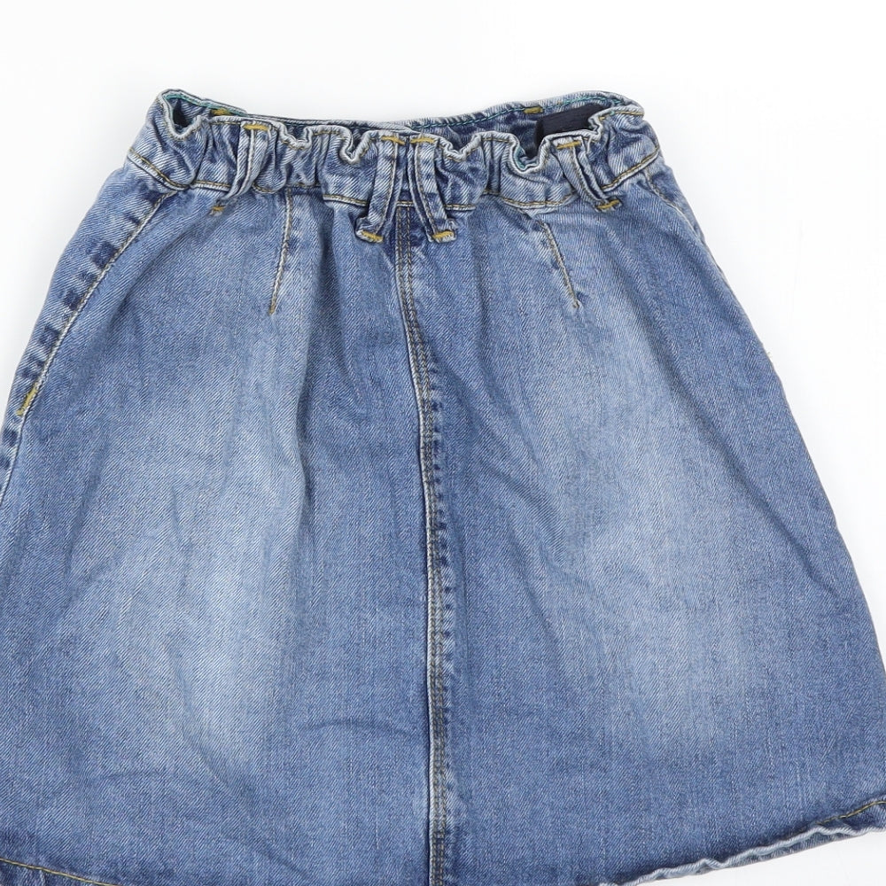 John Lewis Girls Blue Denim A-Line Skirt Size 9 Years