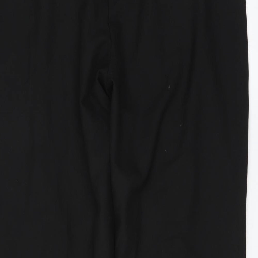 Preworn Womens Black Trousers Size 14 L28 in - straight