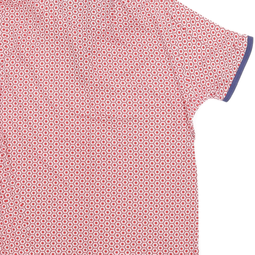 NEXT Boys Red Argyle/Diamond Basic T-Shirt Size M