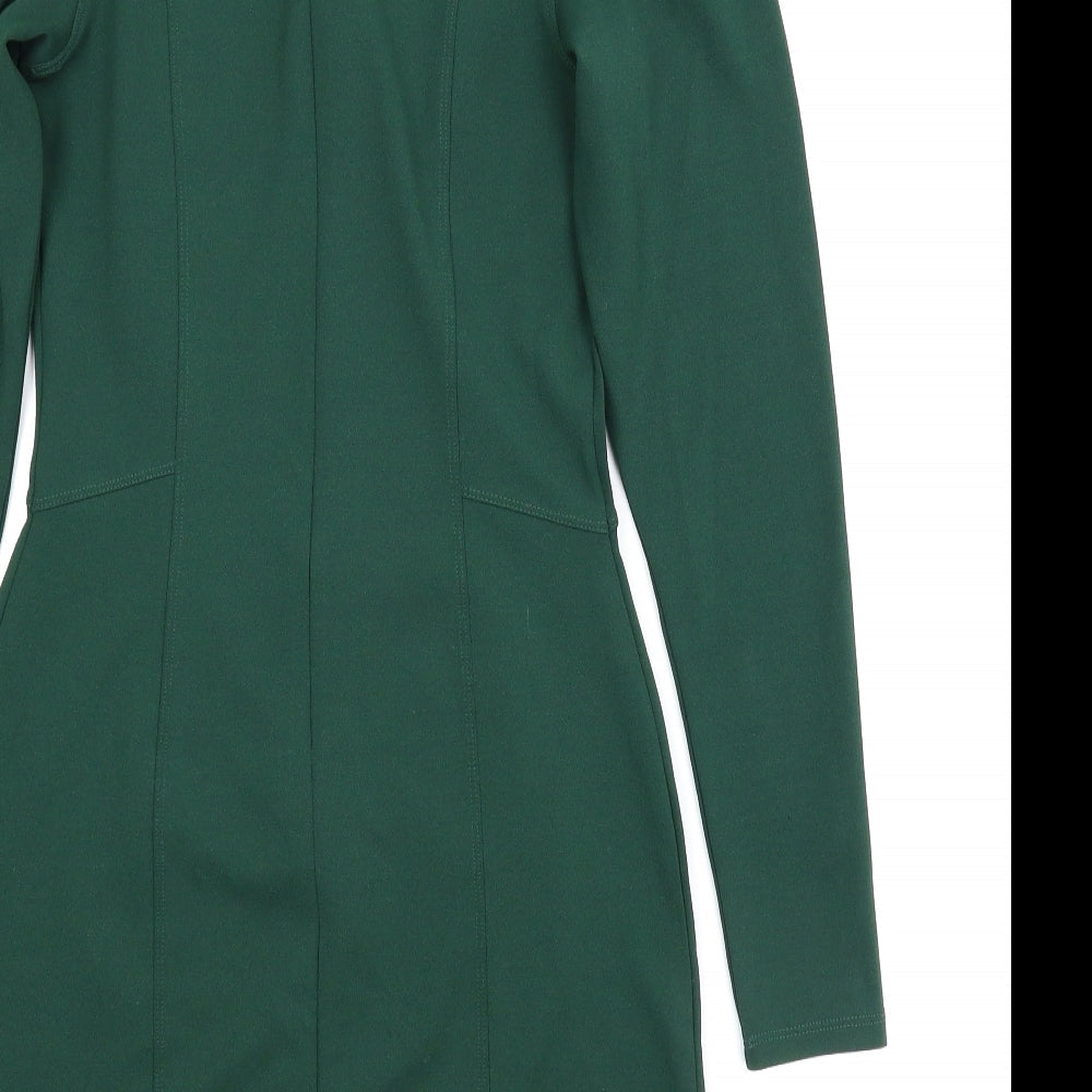 H&M Womens Green Sheath Size S
