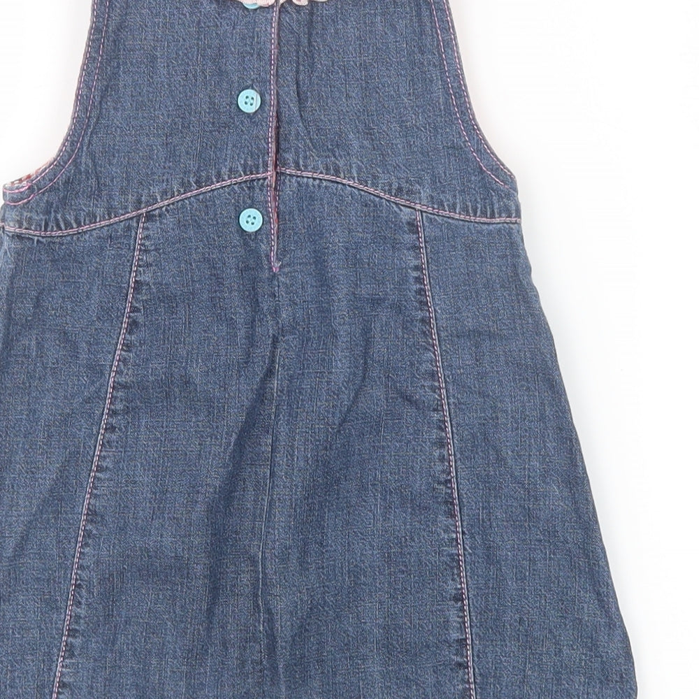 Debenhams Girls Blue Denim Shirt Dress Size 9-12 Months