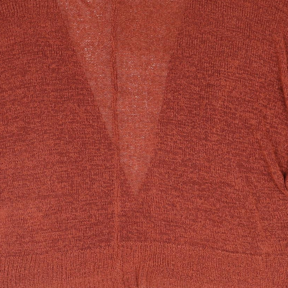 Primark Womens Brown Knit Wrap Jumper Size S