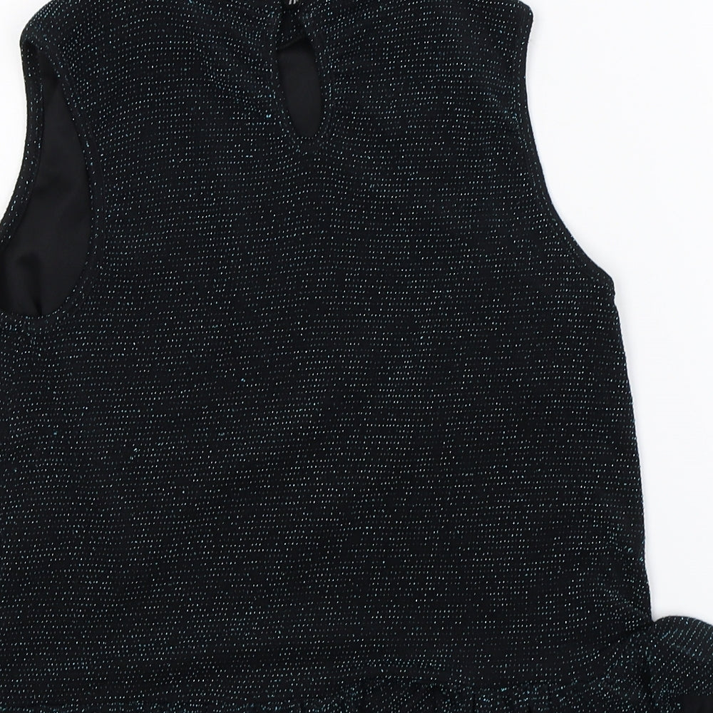 candy Womens Black Basic T-Shirt Size 14