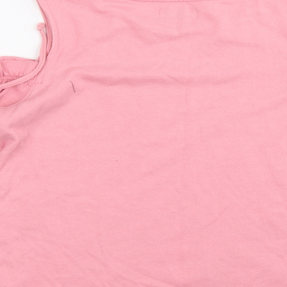 Papaya Womens Pink Basic T-Shirt Size 8