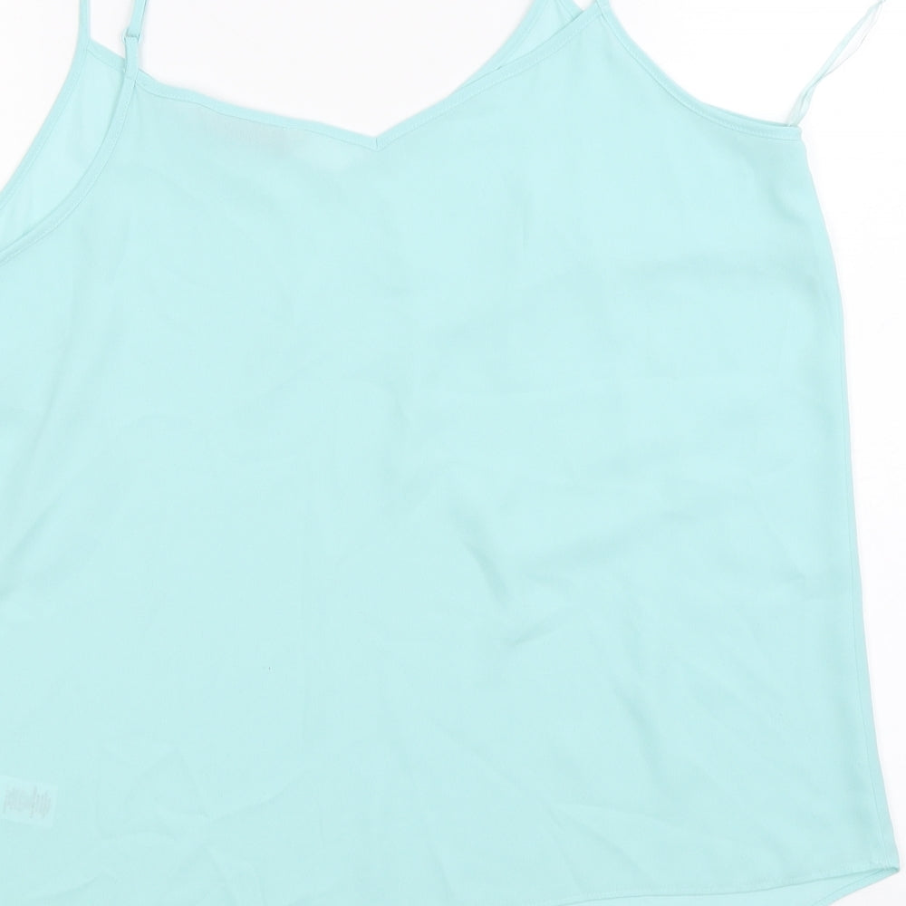 George Womens Blue Basic Blouse Size 14