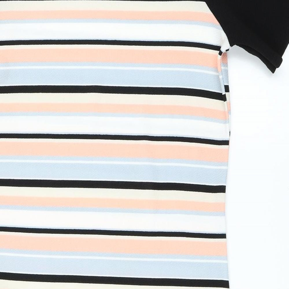 Select Womens Black Striped Shift Size 12
