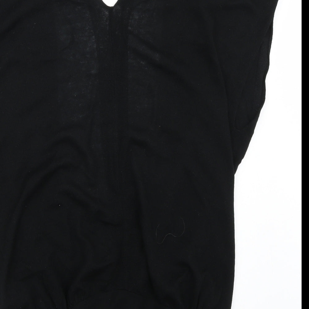 Woldey Womens Black Cardigan Jumper Size 16