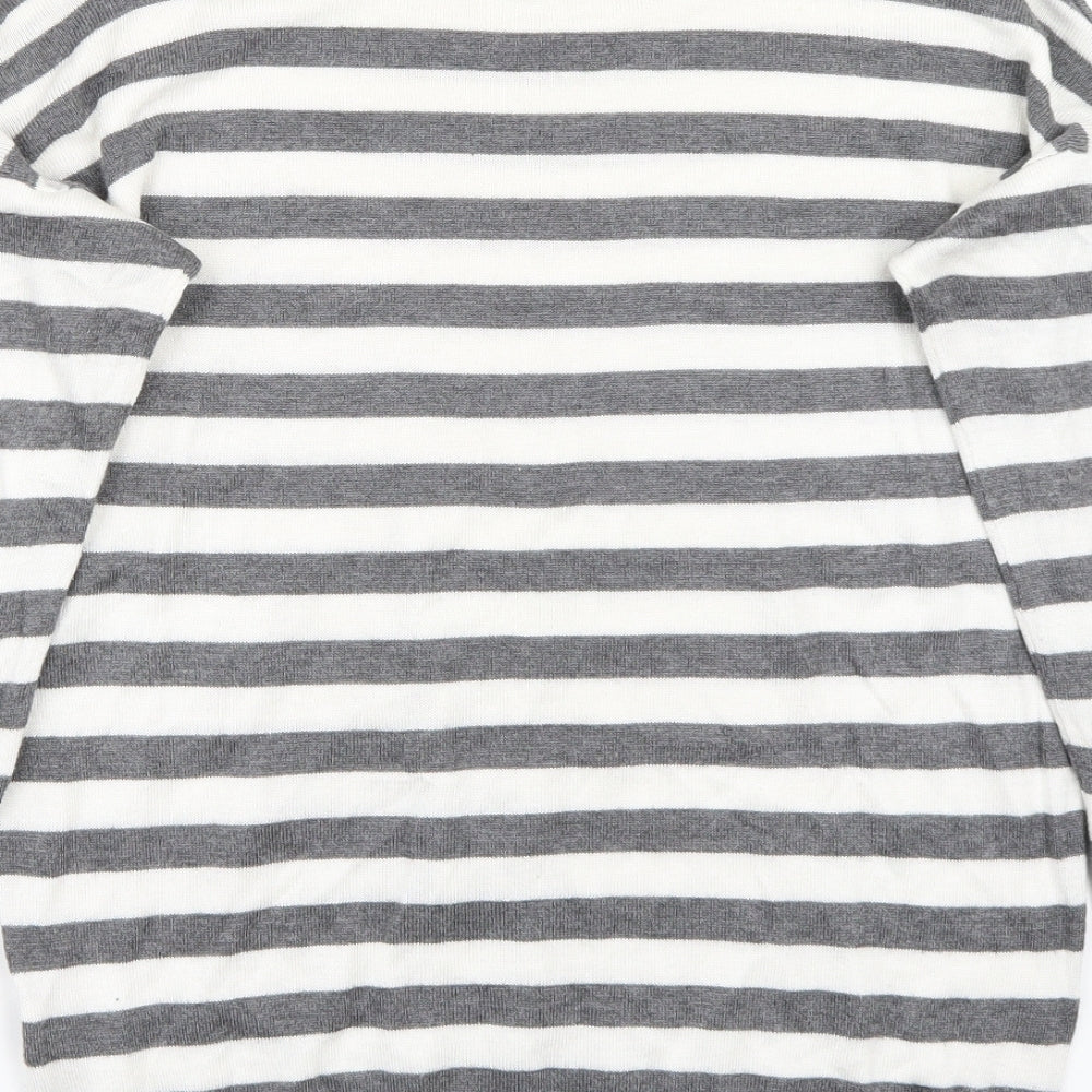 Primark Womens Green Striped Pullover Jumper Size 12