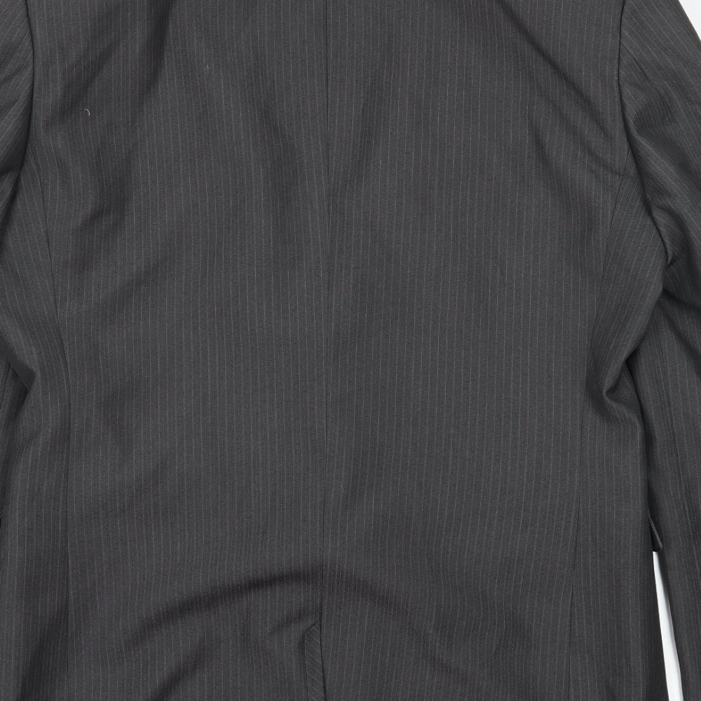 NEXT Mens Grey Striped Jacket Suit Jacket Size M