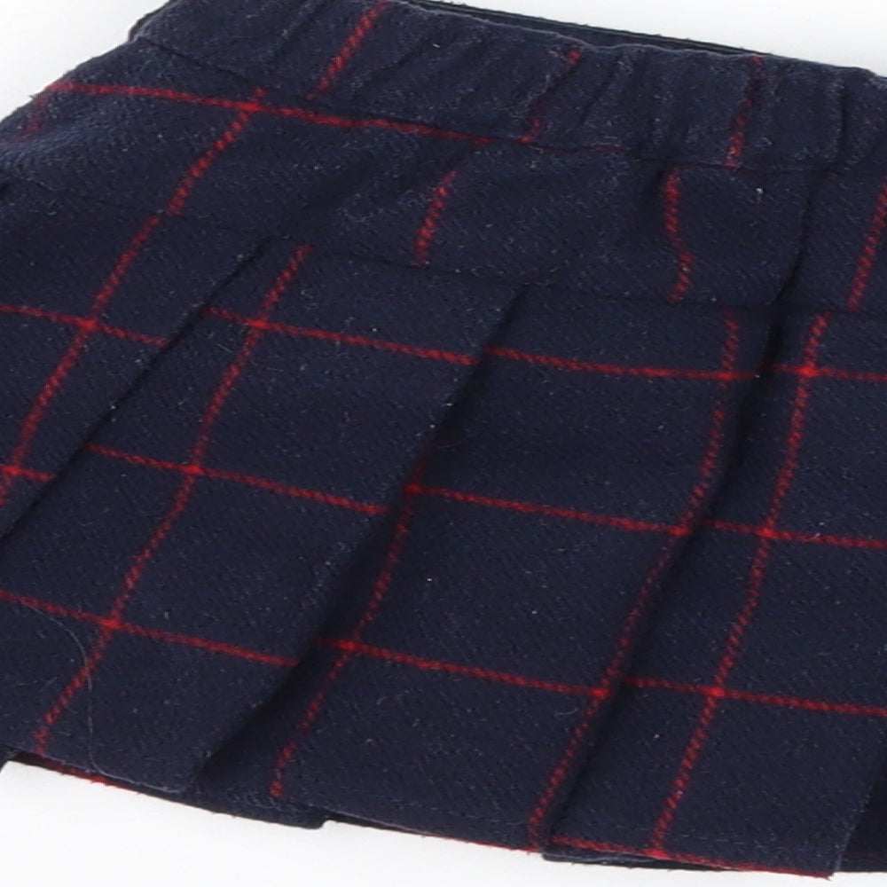 Mothercare Girls Blue Batik Pleated Skirt Size 6-9 Months