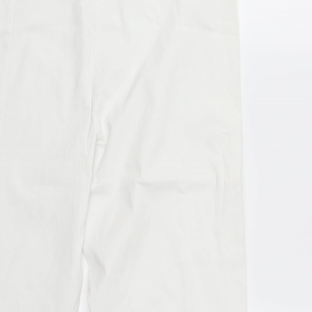 Decollage Womens White Cropped Trousers Size 30 in L20 in