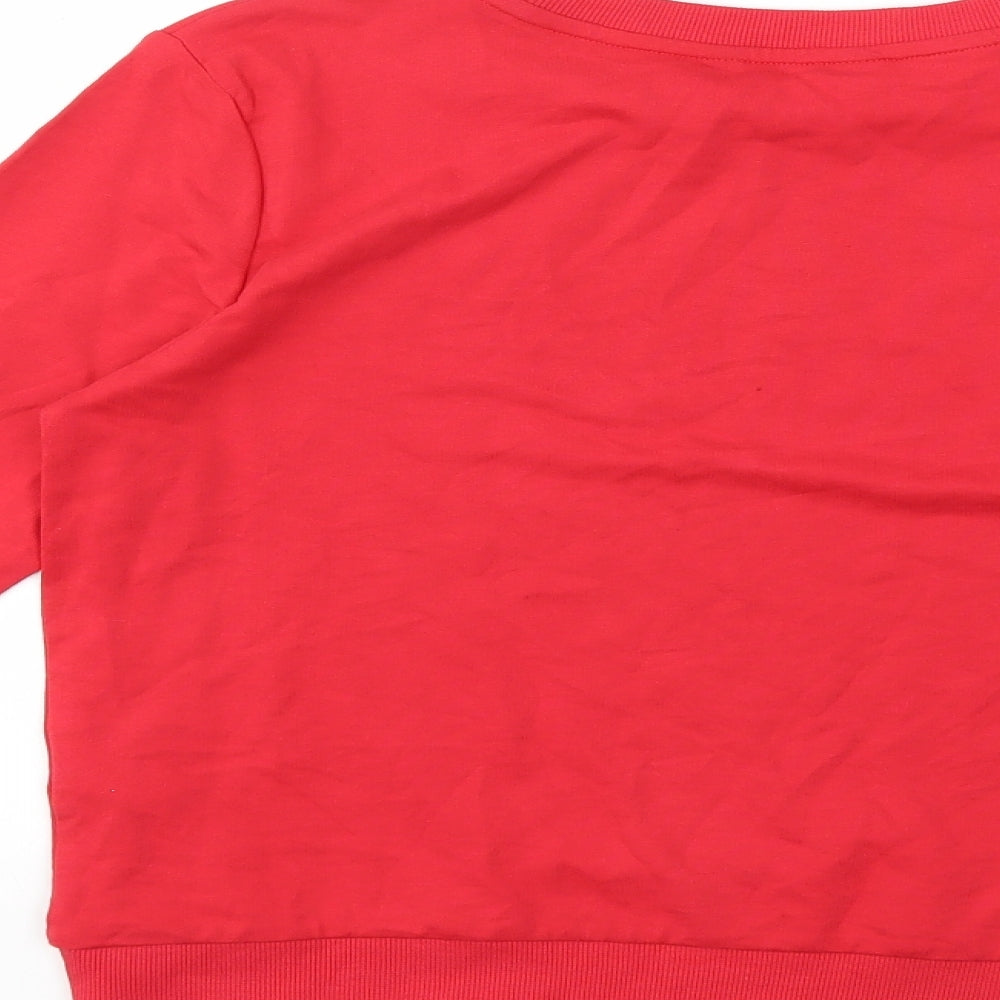 New Look Womens Red Pullover Sweatshirt Size 6
