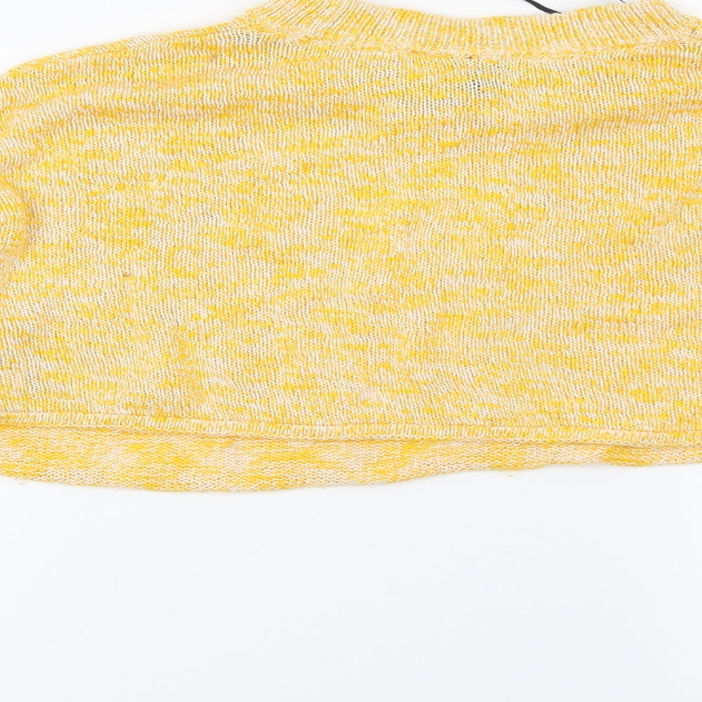 H&M Womens Yellow Pullover Jumper Size XS