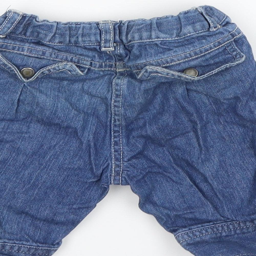Vertbaudet Girls Blue Denim Capri Jeans Size 18-24 Months