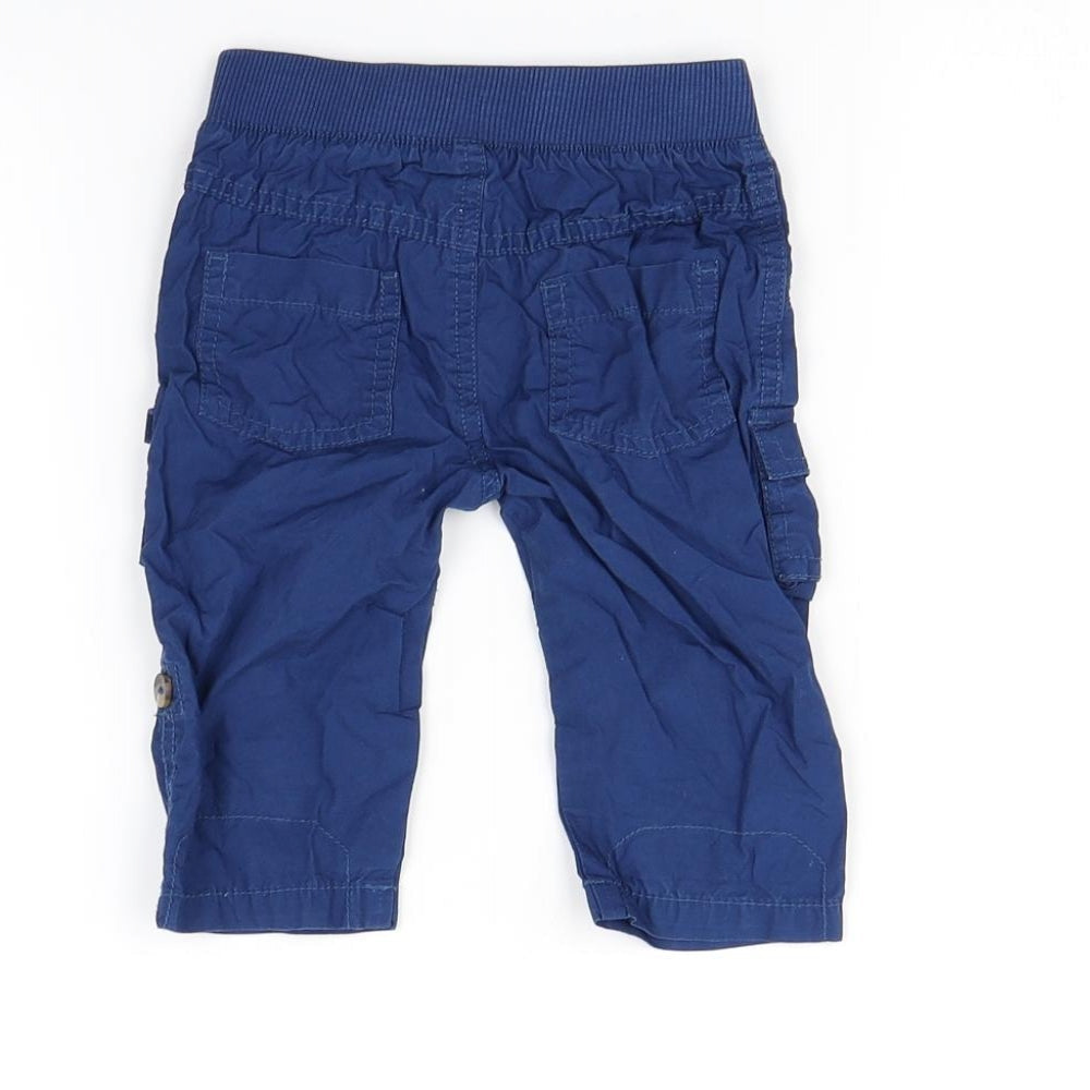 F&F Boys Blue Capri Trousers Size 6-9 Months