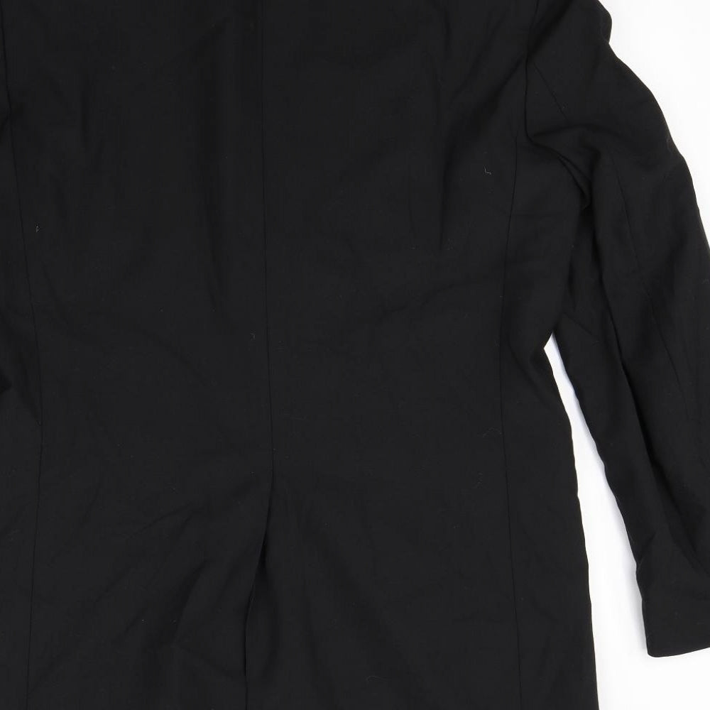 Preworn Mens Black Biker Jacket Size M - Shoulder Pads