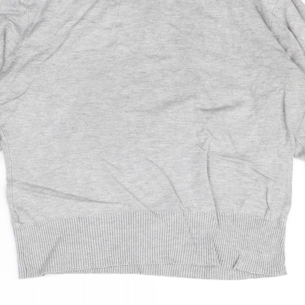New Look Womens Grey Pullover Sweatshirt Size 12