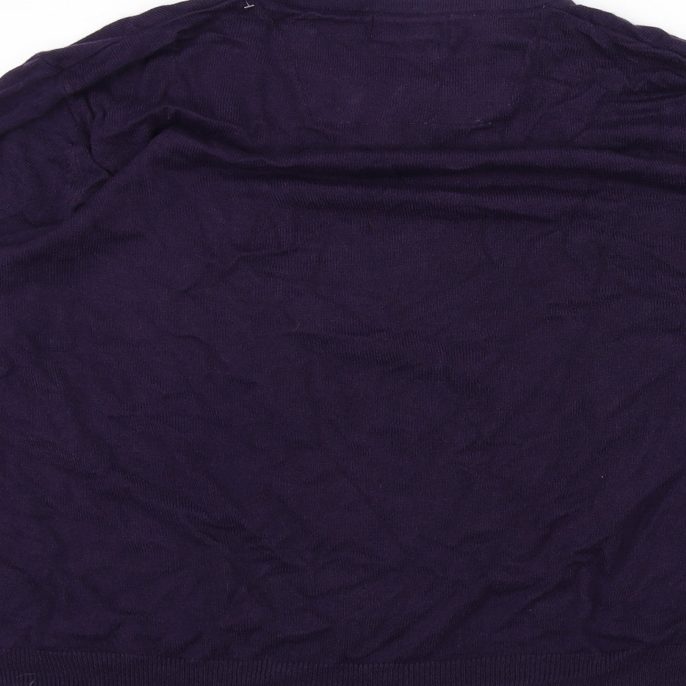 TU Womens Purple Knit Pullover Jumper Size XL