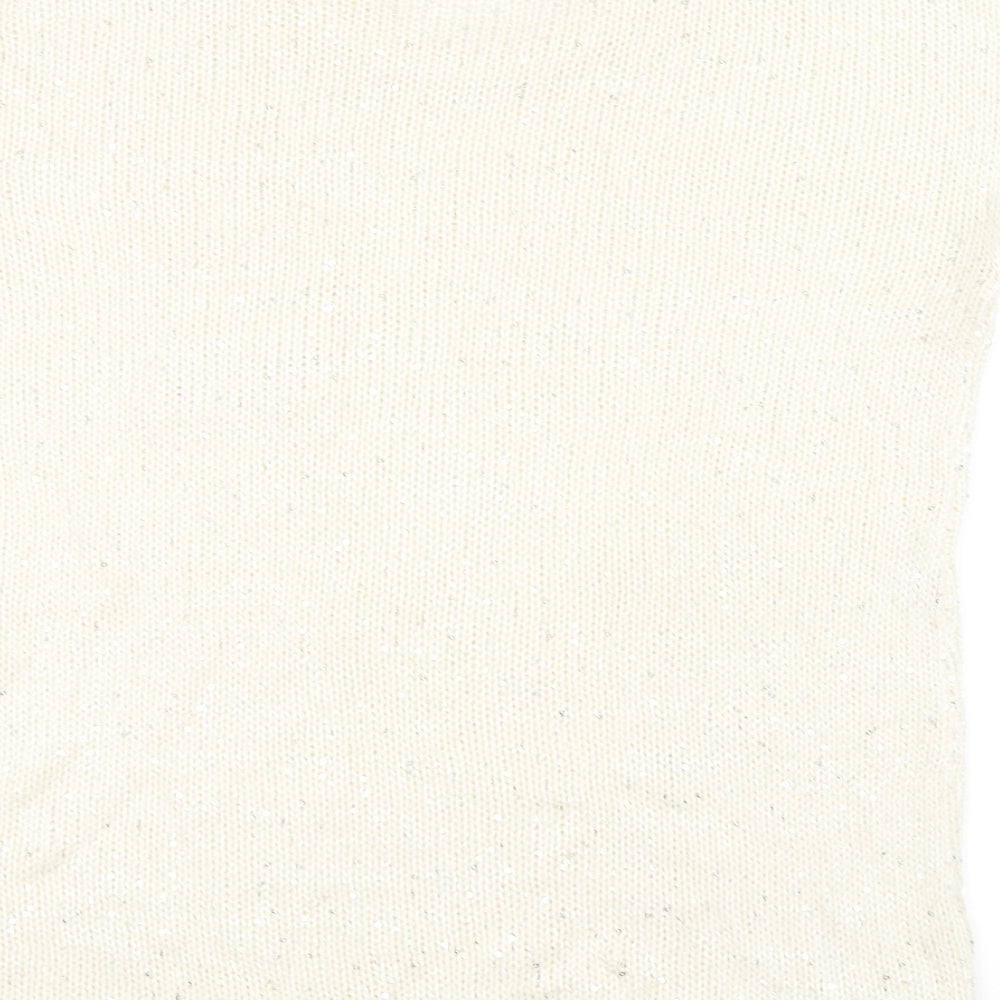 knitwear Womens White Knit Pullover Jumper Size XL