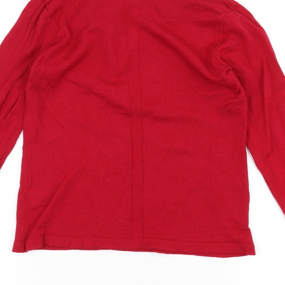Benedetta B Womens Red Pullover Jumper Size M