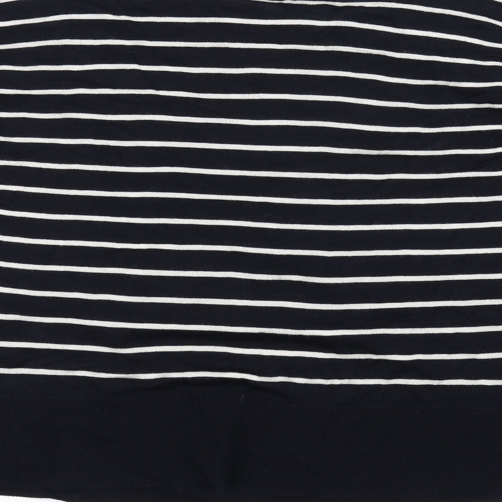 H&M Womens Black Striped Pullover Jumper Size XS
