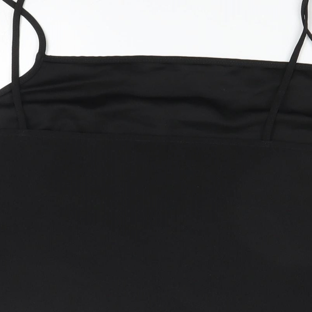 Topshop Womens Black Cropped Blouse Size 12