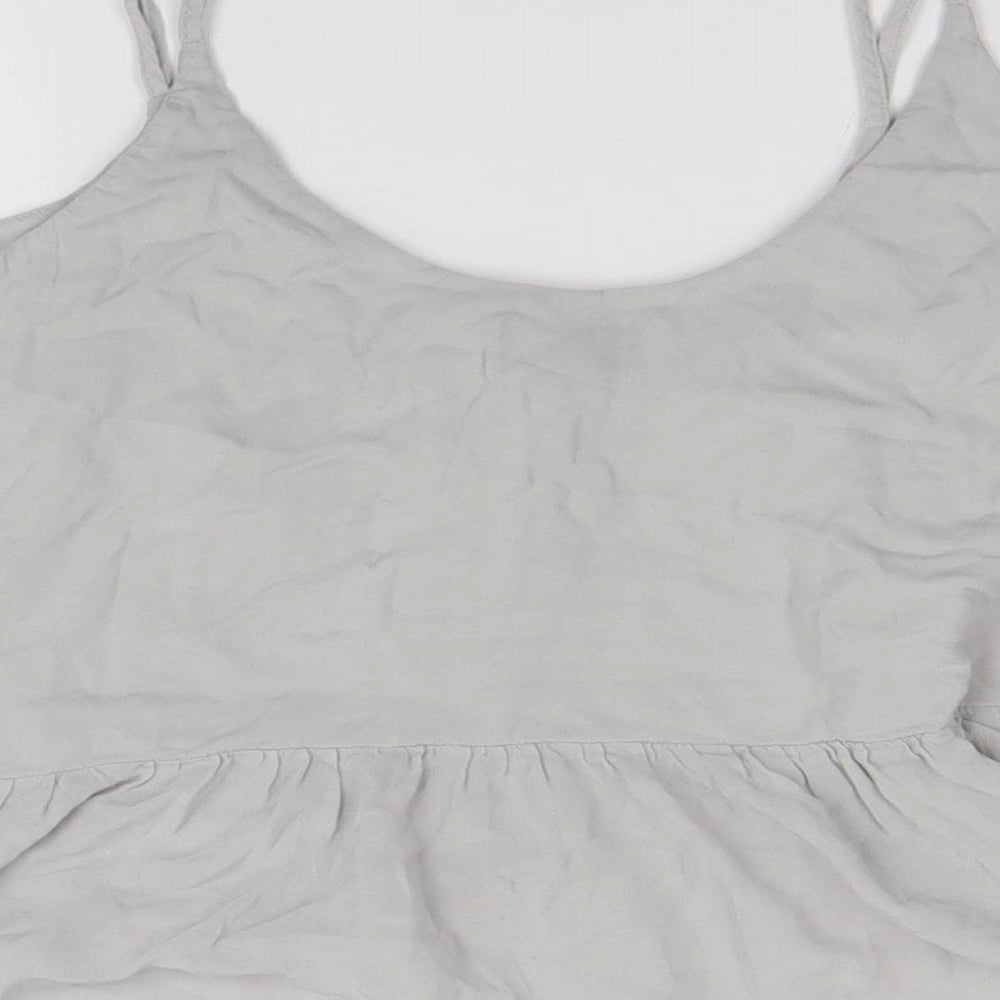 Topshop Womens Grey Basic Blouse Size 14