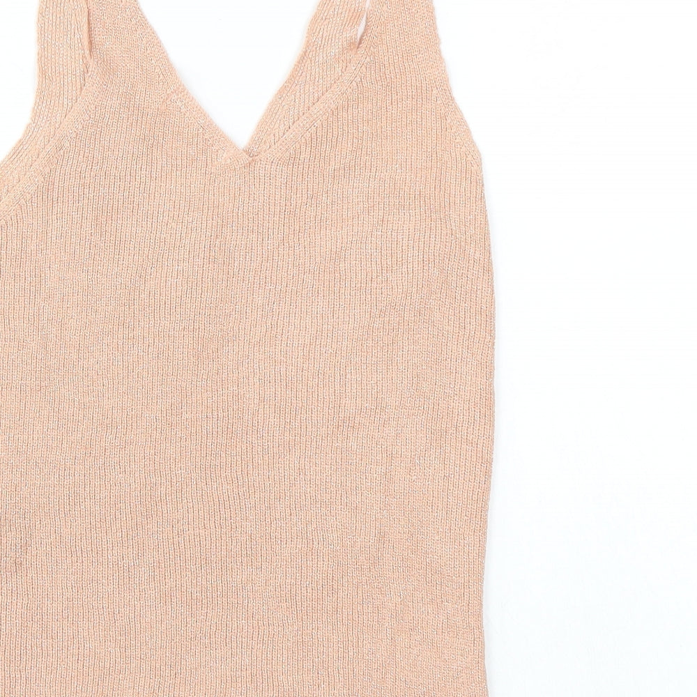 MNG Womens Pink Basic Tank Size L