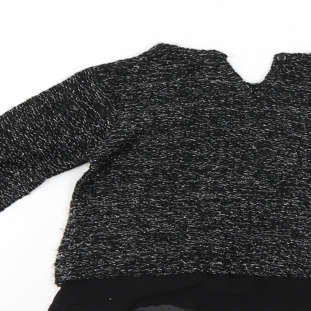 Primark Girls Black Pullover Jumper Size 6-7 Years