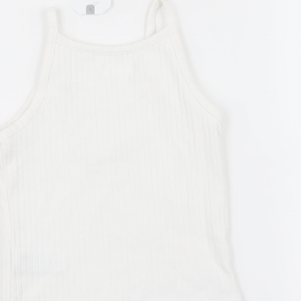 NEXT Girls White Basic Tank Size 4 Years