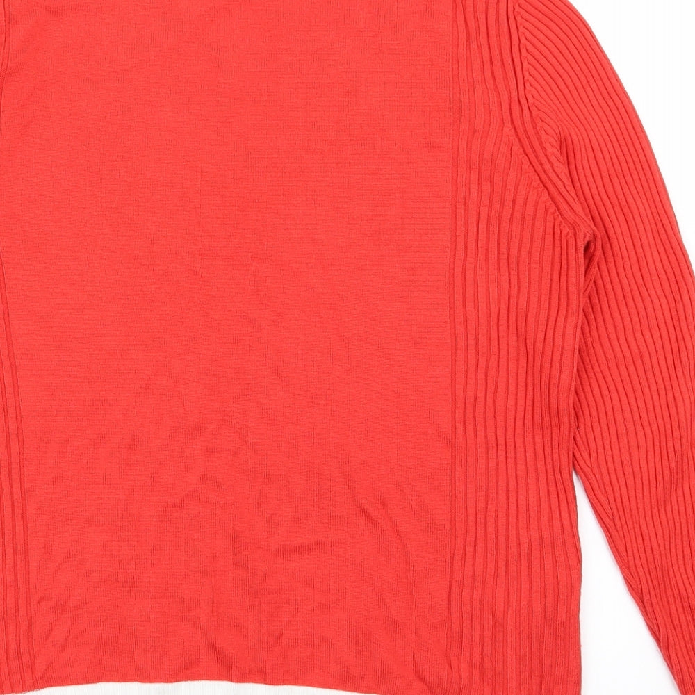 m&s Womens Red Pullover Jumper Size 14