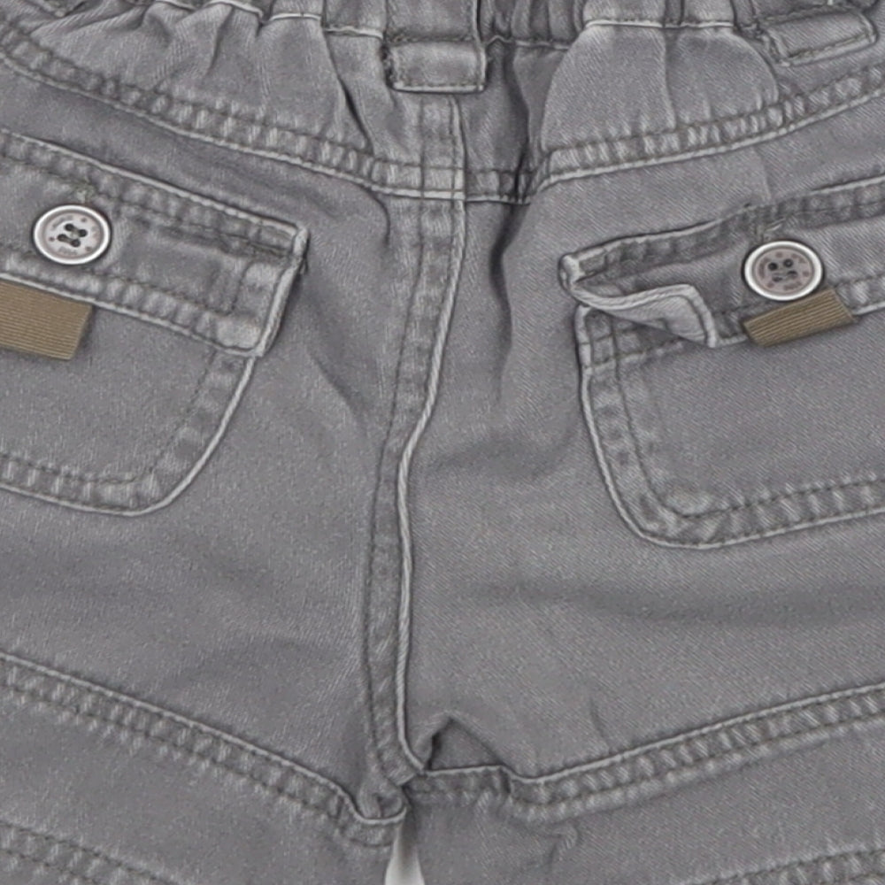 JoJo Maman Bébé Boys Grey Cropped Trousers Size 6-9 Months