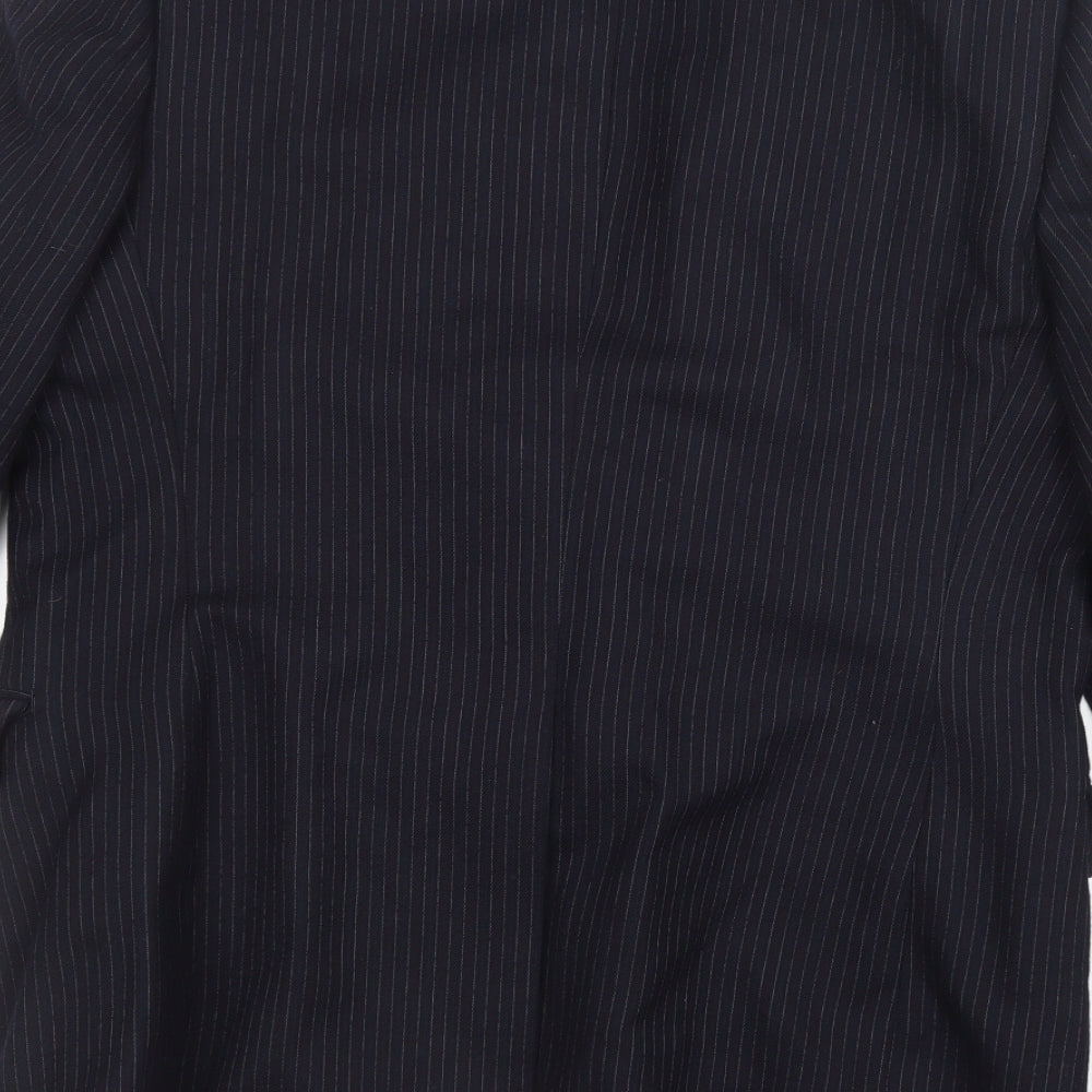 Preworn Mens Black Jacket Suit Jacket Size 36