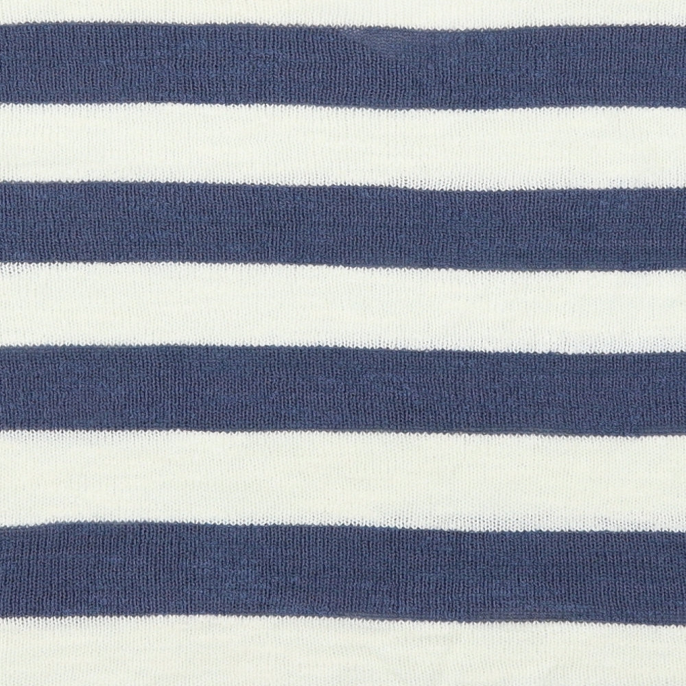 Capri Womens Blue Striped Pullover Jumper Size M