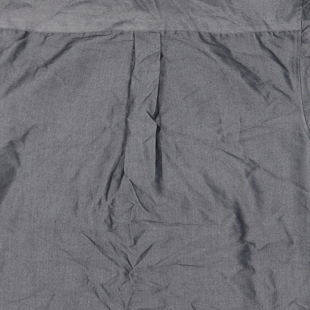 Easy Mens Grey Button-Up Size S