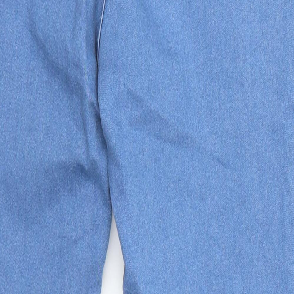 PRETTYLITTLETHING Womens Blue Denim Mom Jeans Size 6 L28 in - Lace Up