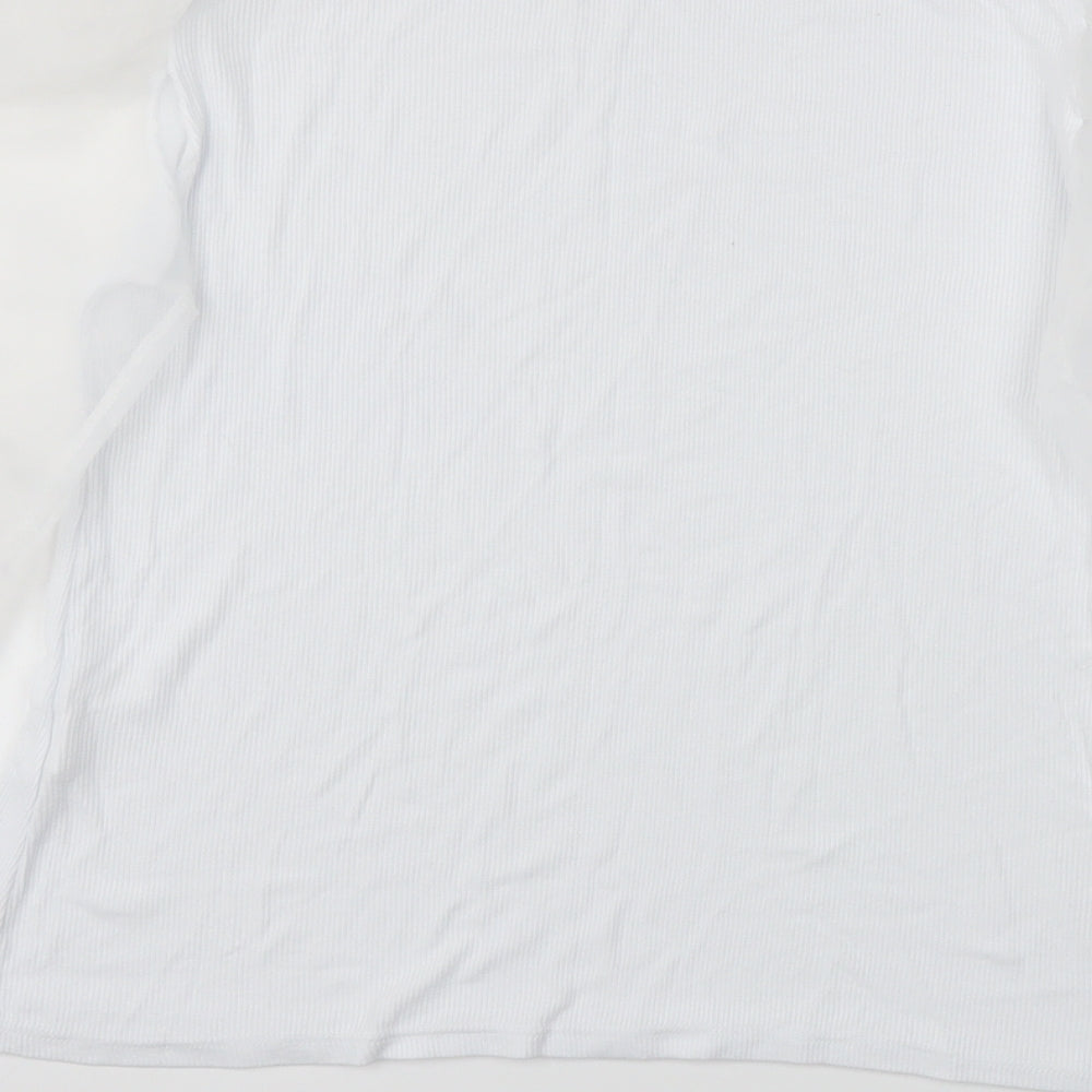 Preworn Womens White Basic T-Shirt Size L
