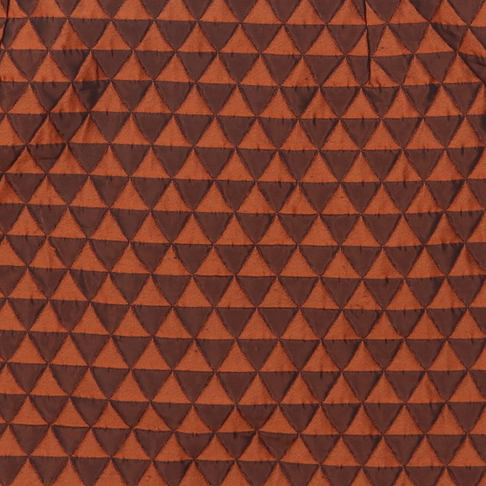 Topshop Womens Brown Argyle/Diamond A-Line Skirt Size 12