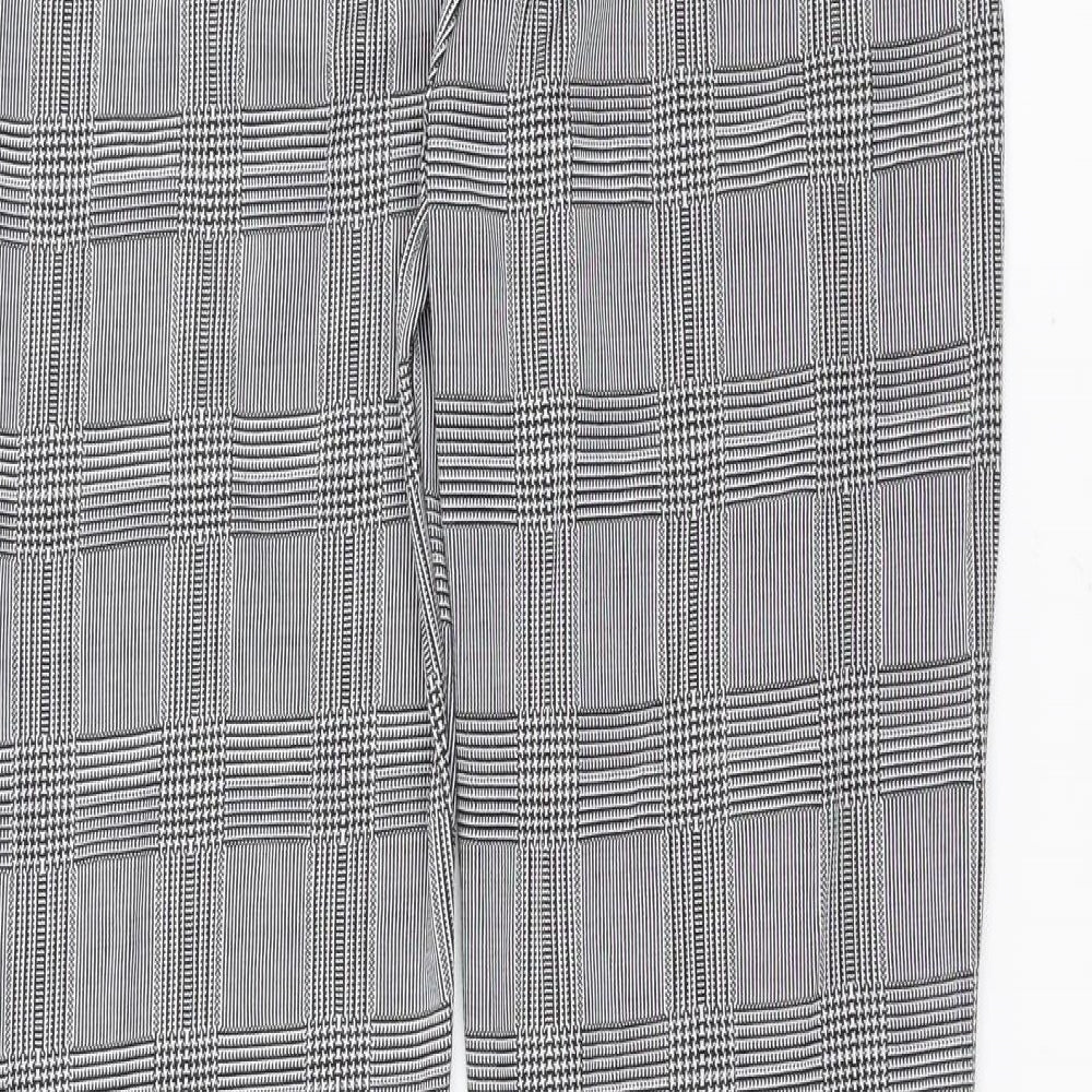 Preworn Womens Grey Check Trousers Size XL L28 in - stretch leggings