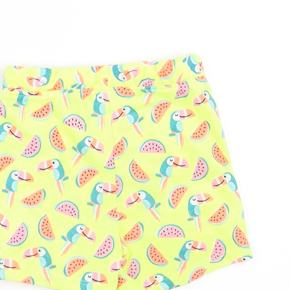 PEP&CO Girls Yellow Cropped Trousers Size 18-24 Months - watermelon shorts