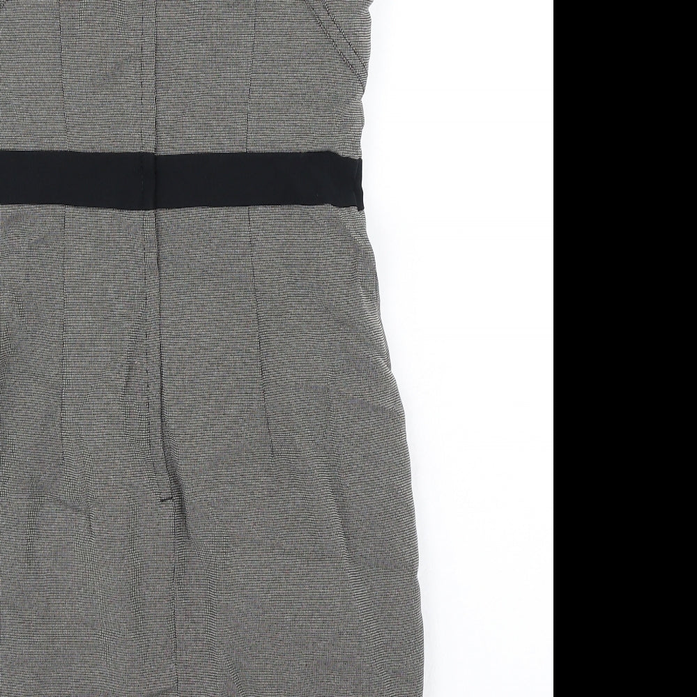 New Look Womens Black Check Pencil Dress Size 12