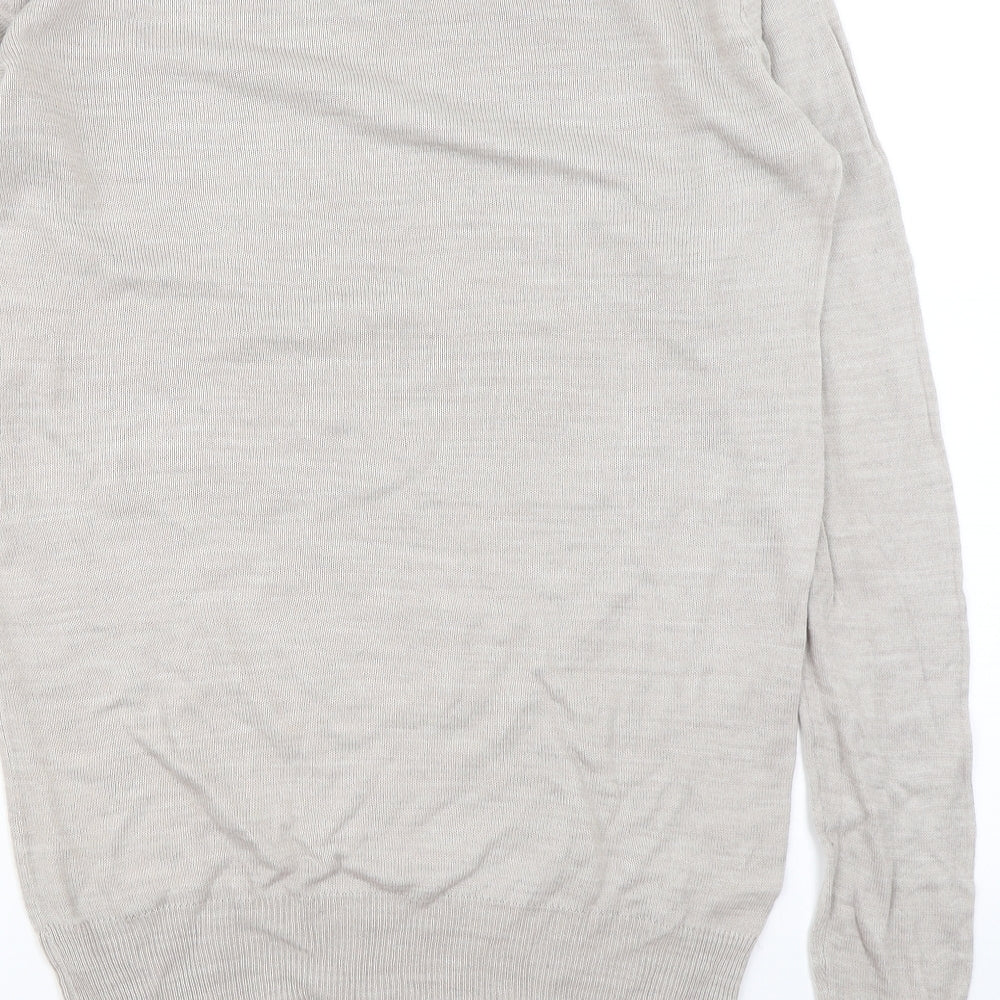 Industrialize Mens Beige Knit Pullover Jumper Size S