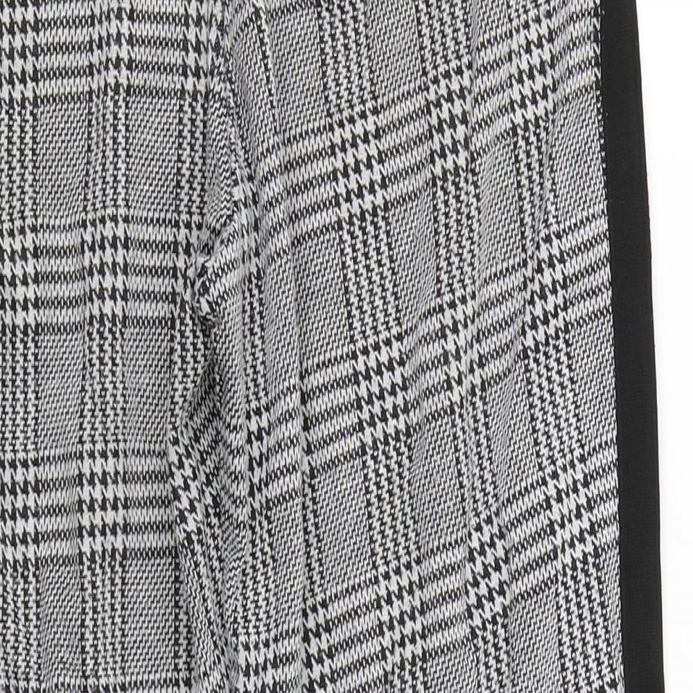 Divided Womens Black Check Trousers Size S L25 in
