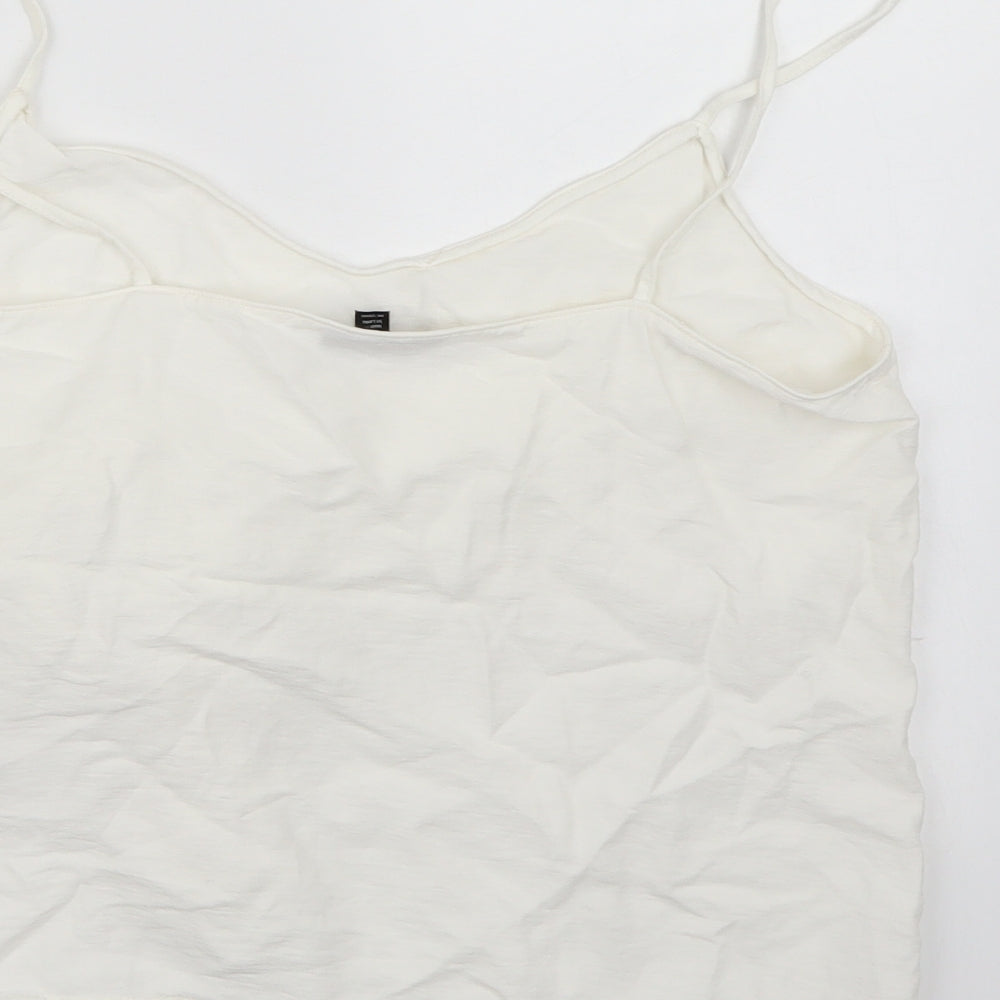 Topshop Womens White Camisole Tank Size 12