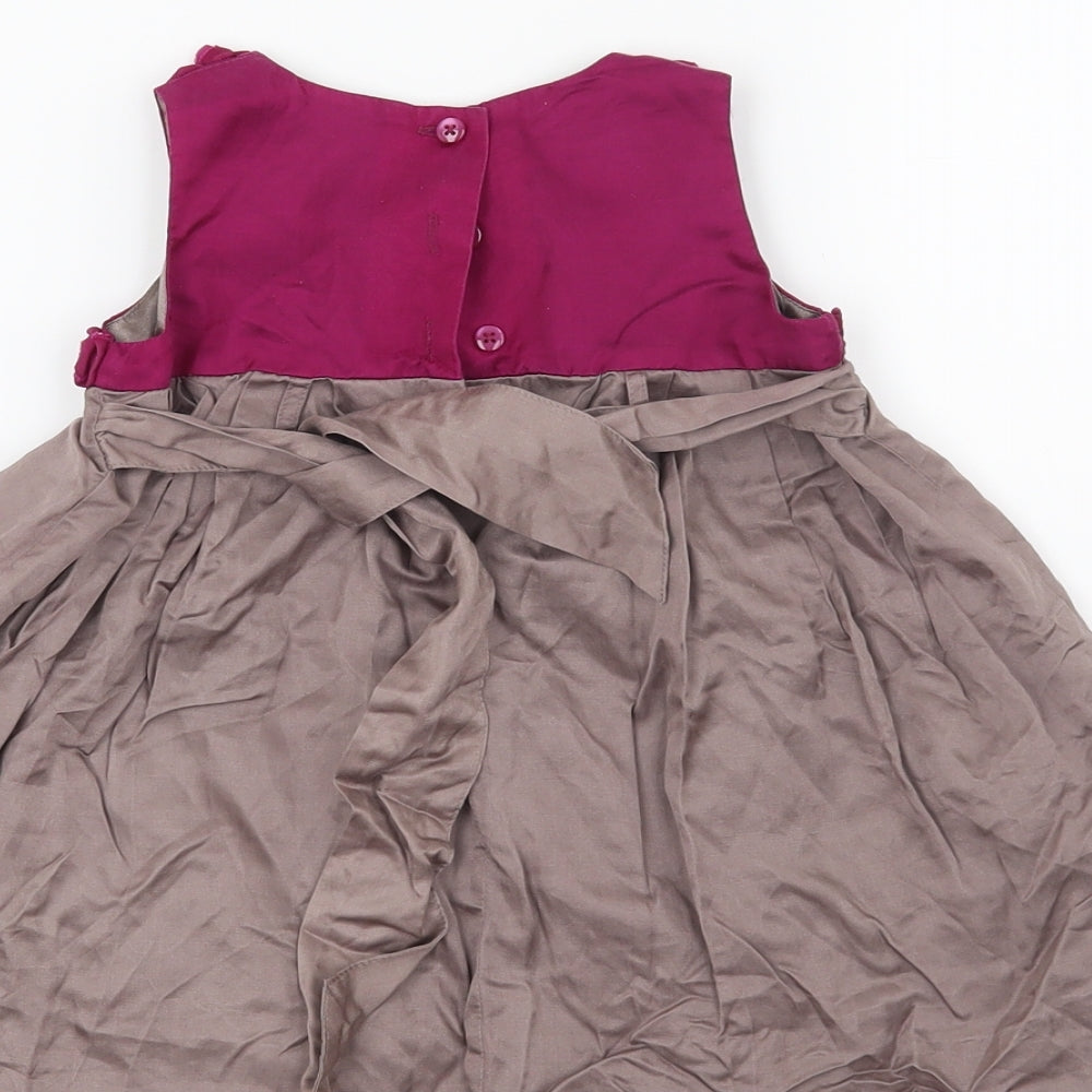 Monsoon Girls Brown Shift Size 6-9 Months