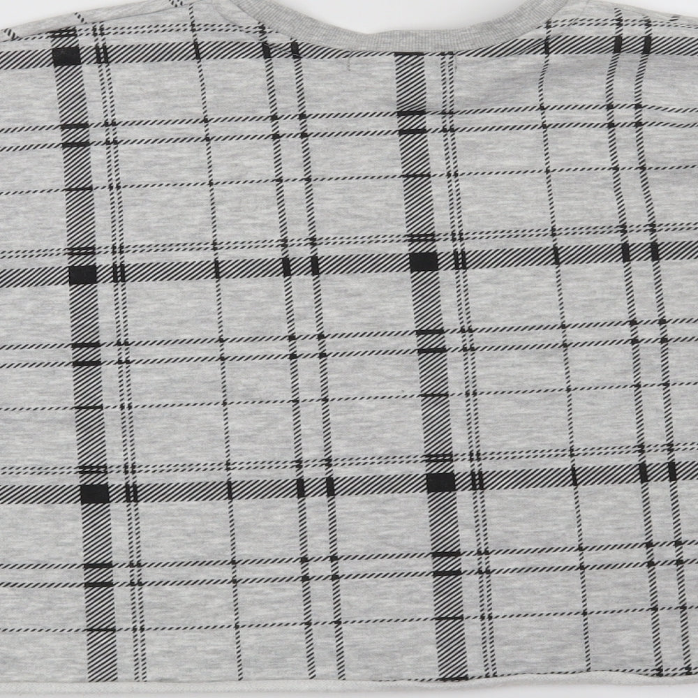 Primark Womens Grey Check Pullover Sweatshirt Size 4